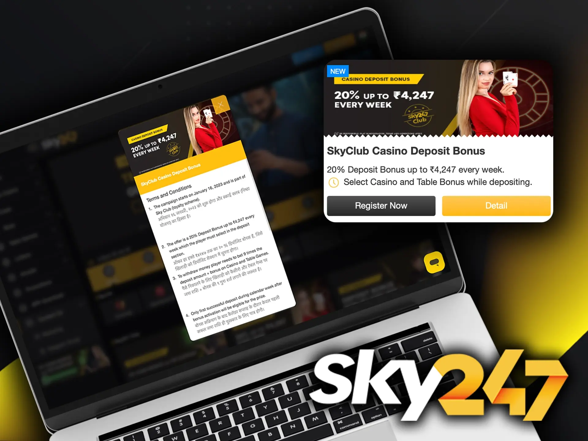 Take advantage of Sky247 casino bonus on weekly deposits.