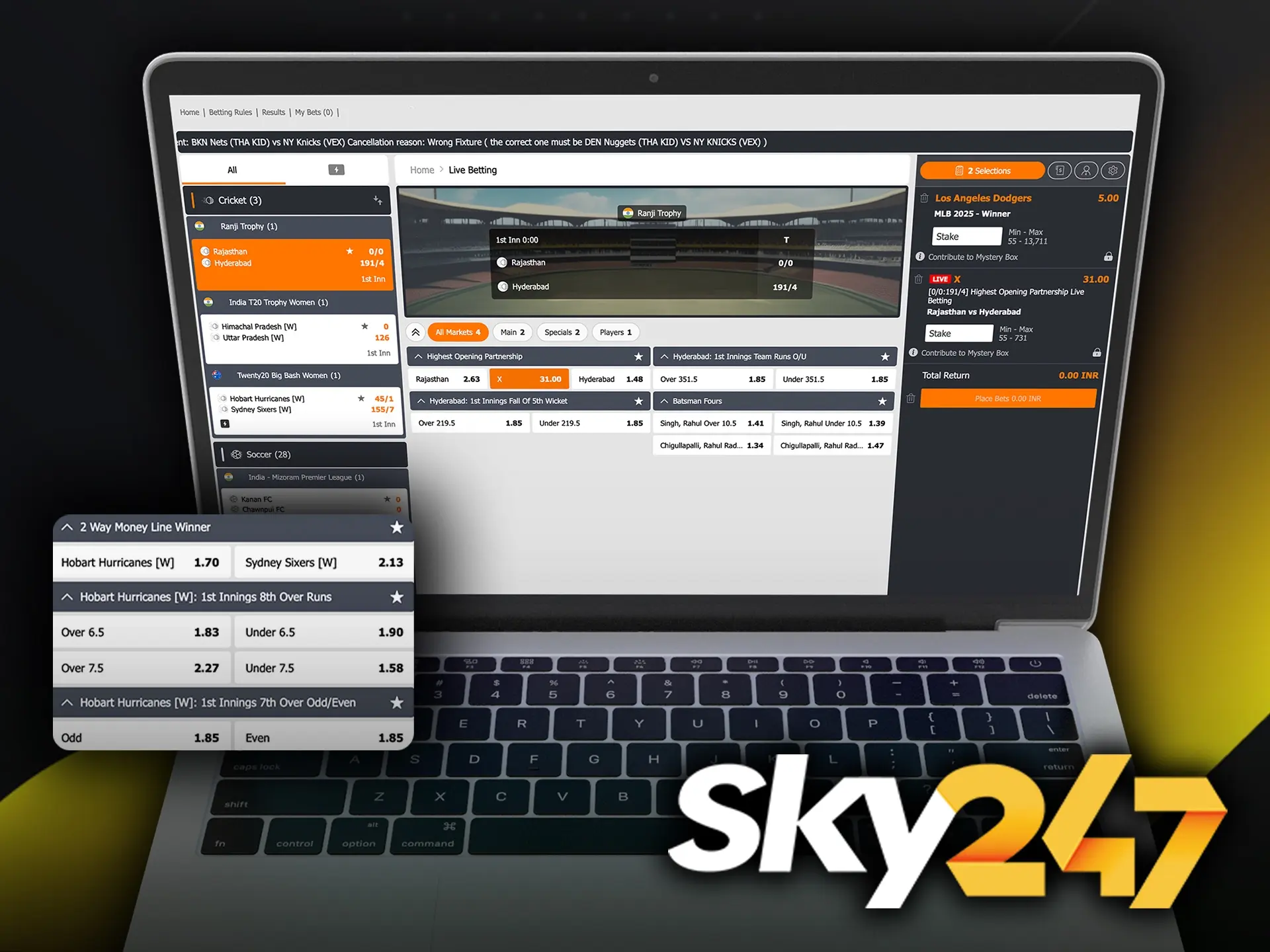 Familiarize yourself with the types of cricket betting at Sky247 Exchange to manage your funds wisely.