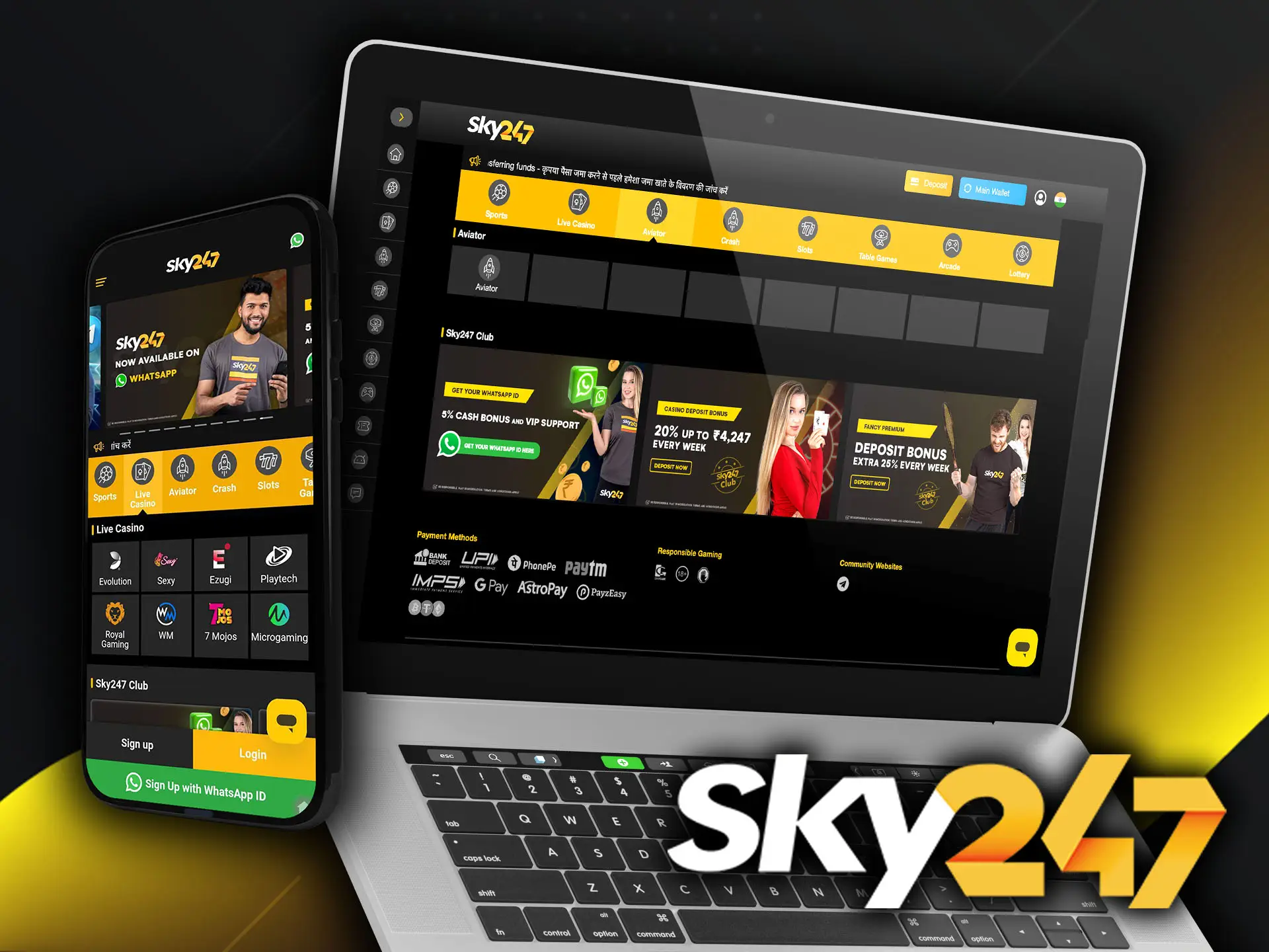 Sky247 is a well-known online casino and bookmaker that is completely legal in India.