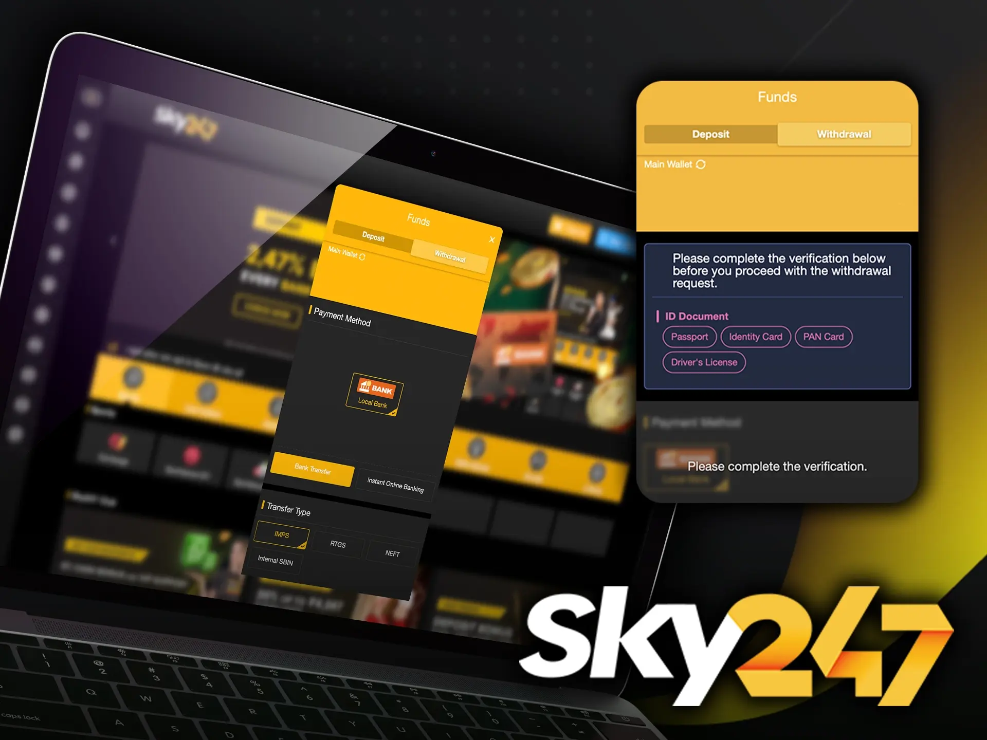 Carefully study the main provisions on withdrawing funds from Sky247.