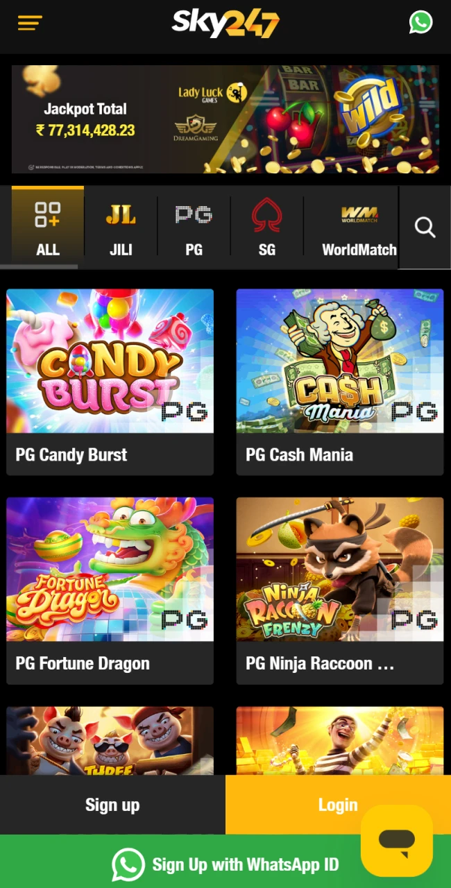Play profitable casino games at Sky247.